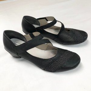 Black Rieker Mary Janes Size 41  between 9-9 1/2